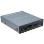 Akasa AK-ICR-33 lettore di schede USB 3.2 Gen 1 (3.1 Gen 1) Type-A Interno Nero, Argento (AK-ICR-33)