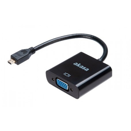 Akasa AK-CBHD21-15BK cavo e adattatore video 0,15 m HDMI tipo D (Micro) VGA (D-Sub) Nero (AK-CBHD21-15BK)