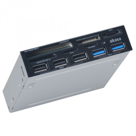 Akasa AK-ICR-17 lettore di schede USB 3.2 Gen 1 (3.1 Gen 1) Interno Grigio (AK-ICR-17)