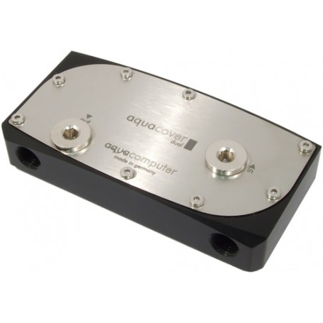 Aqua Computer aquacover dual Nero, Acciaio inossidabile (41084)