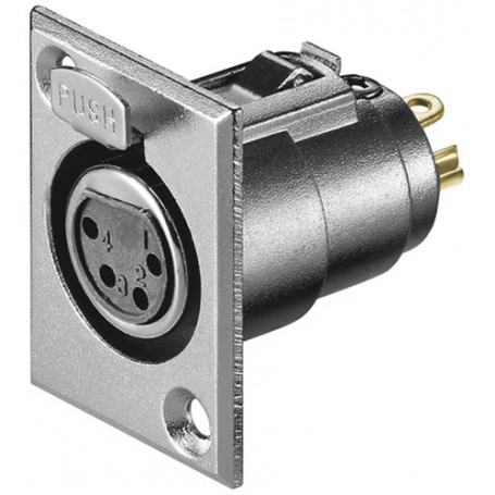 Goobay XLR 187-4 G cavo di collegamento XLR FM 4 pin Acciaio inossidabile (11972)