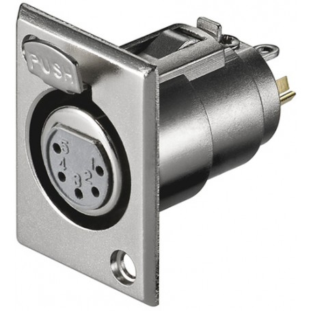 Goobay XLR 187-5 G cavo di collegamento XLR FM 5 pin Acciaio inossidabile (11971)