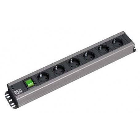 Bachmann 300.011 unità di distribuzione dell'energia (PDU) 6 presa(e) AC 2U Nero, Grigio (300.011)