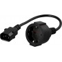 PowerWalker 91015003 cavo di alimentazione Nero 0,2 m Accoppiatore C14 CEE7/3 (91015003)
