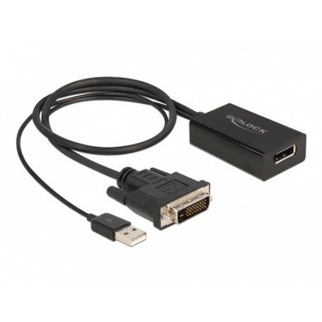 DeLOCK 63189 cavo e adattatore video 0,5 m DVI-D DisplayPort Nero (63189)