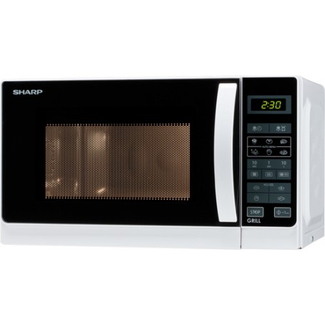 Sharp Home Appliances R-642 WW Superficie piana Microonde con grill 20 L 800 W Bianco (R642WW)