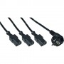 InLine 16653F cavo di alimentazione 5 m CEE7/7 3 x accoppiatore C13 (16653F)