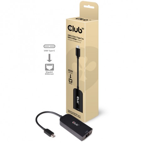 CLUB3D CAC-1520 adattatore per inversione del genere dei cavi USB C Ethernet Nero (CAC-1520)