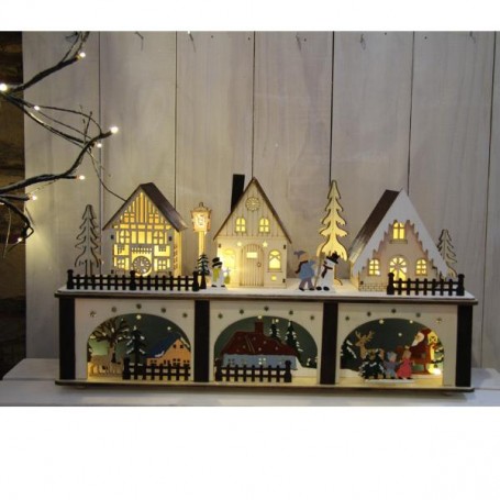 PAESAGGIO NATALIZIO 3 CASETTE LEGNO (XD19-332)