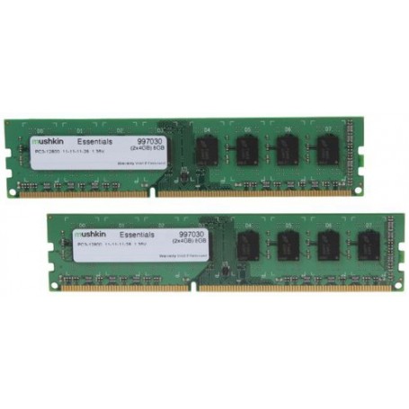 Mushkin DIMM 8GB DDR3 Essentials memoria 2 x 4 GB 1600 MHz (997030)