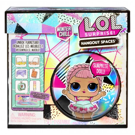 L.O.L. Surprise! Winter Chill Spaces Playset with Doll- Style 3 (576648EUC)