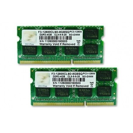 G.Skill 8GB DDR3-1600 SQ memoria 2 x 4 GB 1600 MHz (F3-12800CL9D-8GBSQ)
