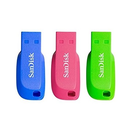 SanDisk Cruzer Blade 16GB unità flash USB USB tipo A 2.0 Blu, Verde, Rosa (SDCZ50C-016G-B46T)