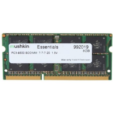 Mushkin SO-DIMM 8GB DDR3 Essentials memoria 1 x 8 GB 1066 MHz (992019)