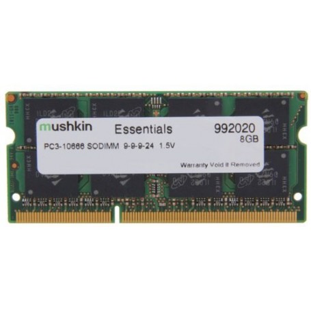 Mushkin SO-DIMM 8GB DDR3 Essentials memoria 1 x 8 GB 1333 MHz (992020)