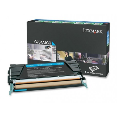 Lexmark C734A1CG cartuccia toner 1 pz Originale Ciano (C734A1CG)