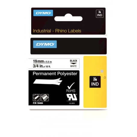 DYMO 18484 nastro per etichettatrice Nero su bianco (18484)