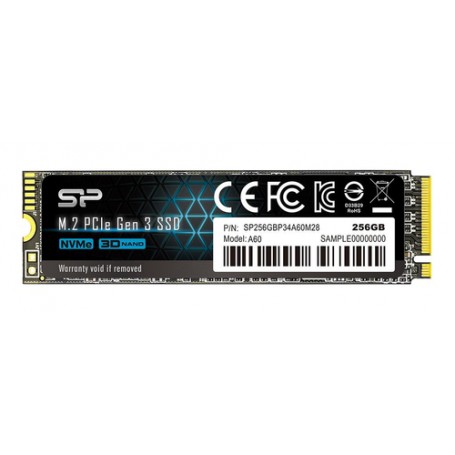 Silicon Power P34A60 M.2 256 GB PCI Express SLC NVMe (SP256GBP34A60M28)