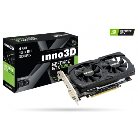 INNO3D GeForce GTX 1050Ti Twin X2 4GB GDDR5 (Non-LHR) N105K-2DDV-M5CM (N105K-2DDV-M5CM_PROMO)