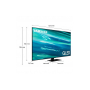Samsung Series 8 TV QLED 4K 55" QE55Q80A Smart TV Wi-Fi Carbon Silver 2021 (QE55Q80AATXXH_PROMO)