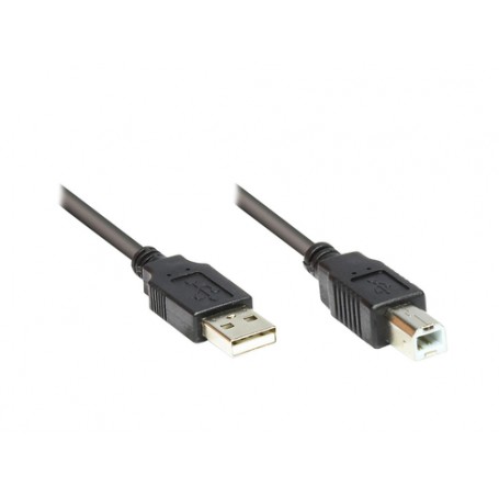 Alcasa USB 2.0 A/B 1m cavo USB USB A USB B Nero (2510-1OFS)