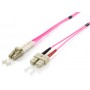 Equip 255539 cavo a fibre ottiche 0,5 m LC SC OM4 Viola (255539)