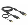 DeLOCK 85964 cavo e adattatore video 2 m HDMI tipo A (Standard) DisplayPort + USB Type-A Nero (85964)
