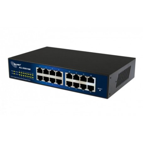 ALLNET 112534 Gestito L2 Gigabit Ethernet (10/100/1000) 19U Nero (ALL-SG8316M)