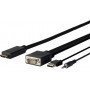 Vivolink Pro VGA + Audio to HDMI 7.5M, PROVGAHDMI7.5 7,5 m VGA (D-Sub) + 3.5mm + USB Type-A Nero (PROVGAHDMI7.5)