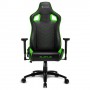 Sharkoon Elbrus 2 Sedia per gaming universale Seduta imbottita Nero, Verde (4044951027682)