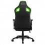 Sharkoon Elbrus 2 Sedia per gaming universale Seduta imbottita Nero, Verde (4044951027682)
