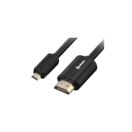 Sharkoon 1m, HDMI/Micro HDMI cavo HDMI HDMI tipo A (Standard) HDMI tipo D (Micro) Nero (4044951017966)