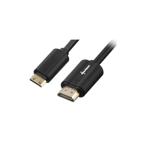 Sharkoon 1m, HDMI/Mini HDMI cavo HDMI HDMI tipo A (Standard) HDMI Type C (Mini) Nero (4044951017997)