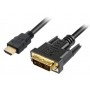 Sharkoon 1m, HDMI/DVI-D Nero (4044951017324)