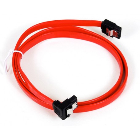 Sharkoon SATA 2 Cable with latch, 50 cm, angled cavo SATA 0,5 m Rosso (4044951007875)