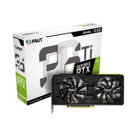 Palit GeForce RTX 3060Ti Dual 8GB GDDR6 LHR - 3x DisplayPort / HDMI NE6306T0119P2-190AD (NE6306T0119P2-190AD_PROMO)