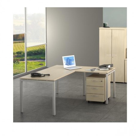 SCRIVANIA- GAMBA MET.120X80 FAGGIO (664/6)