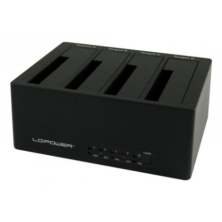 LC-Power LC-DOCK-U3-4B docking station per unità di archiviazione USB 3.2 Gen 1 (3.1 Gen 1) Type-A Nero (LC-DOCK-U3-4B)