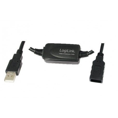 LogiLink 25M USB 2.0 - USB 2.0 M/F cavo USB USB A Nero (UA0147)