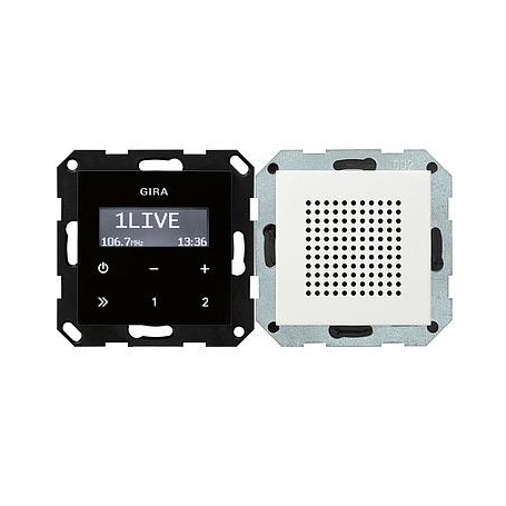 GIRA 228003 radio Orologio Digitale Nero, Bianco (228003)