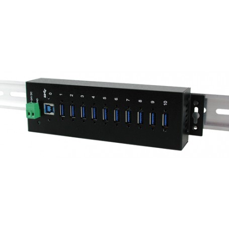 EXSYS EX-1110HMVS hub di interfaccia USB 3.2 Gen 1 (3.1 Gen 1) Type-B 5000 Mbit/s Nero (EX-1110HMVS)