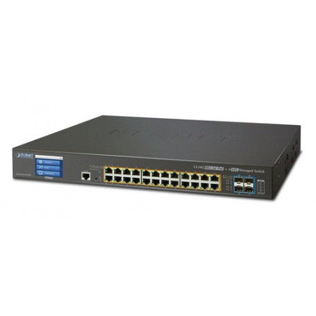 PLANET GS-5220-24P4XV switch di rete Gestito L2+ Gigabit Ethernet (10/100/1000) Supporto Power over Ethernet (P (GS-5220-24P4XV)