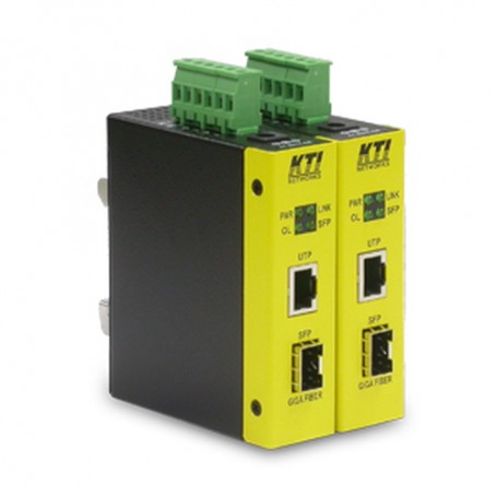 KTI Networks KCD-400 convertitore multimediale di rete 1000 Mbit/s 1310 nm Modalità singola Nero, Giallo (KCD-400-LX)