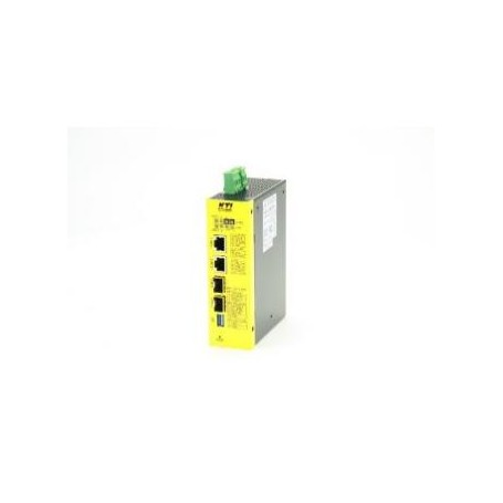 KTI Networks KGC-460-HP convertitore multimediale di rete Interno 1000 Mbit/s Metallico, Giallo (KGC-460-HP)