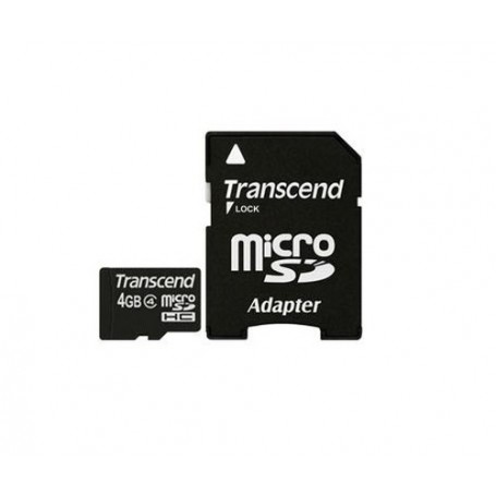 Transcend 4 GB microSDHC memoria flash Classe 4 (TS4GUSDHC4)