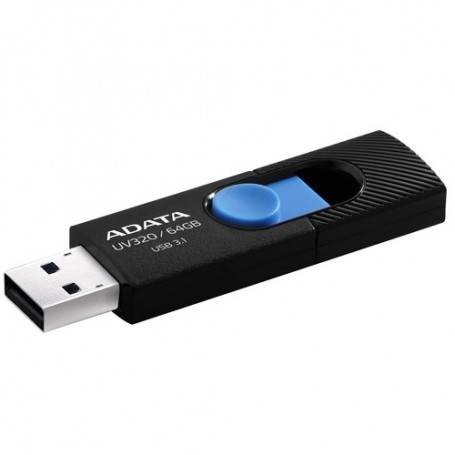 ADATA UV320 unità flash USB 64 GB USB tipo A 3.2 Gen 1 (3.1 Gen 1) Nero, Blu (AUV320-64G-RBKBL)