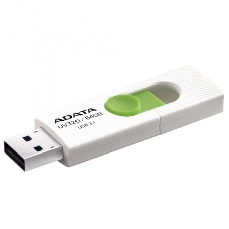 ADATA UV320 unità flash USB 64 GB USB tipo A 3.2 Gen 1 (3.1 Gen 1) Verde, Bianco (AUV320-64G-RWHGN)