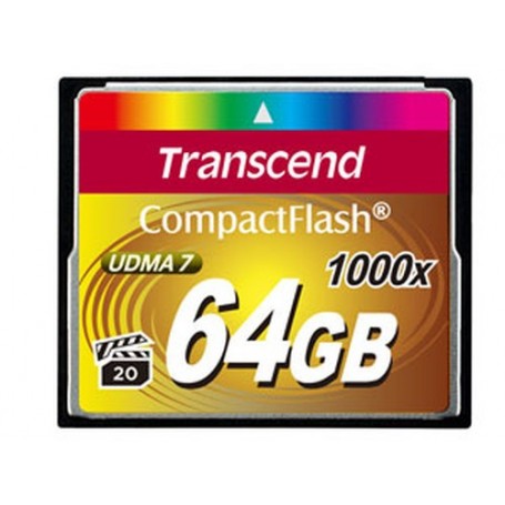 Transcend CompactFlash Card 1000x 64GB memoria flash MLC (TS64GCF1000)