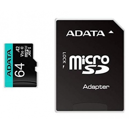 ADATA Premier Pro memoria flash 64 GB MicroSDXC UHS-I Classe 10 (AUSDX64GUI3V30SA2-RA1)