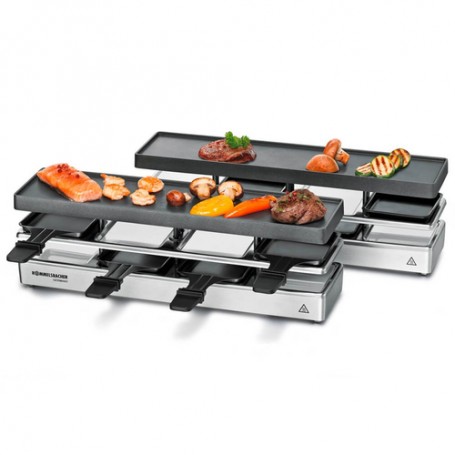 Rommelsbacher RC 1600 griglia per raclette 8 persona(e) 795 W Nero, Argento (RC 1600)